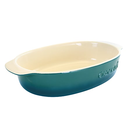 Crock Pot Artisan 2.5 Quart Oval Stoneware Casserole Dish Gradient Teal -  Office Depot