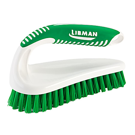 Libman Commercial Power Scrub Brushes, 7" x 2-1/2", Green/White, Pack Of 6 Brushes