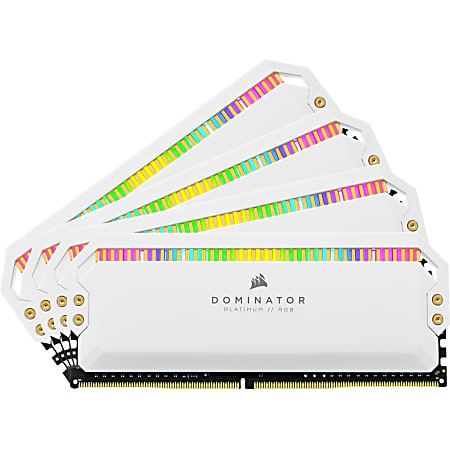 Corsair Dominator Platinum RGB 32GB (4 x 8GB) DDR4 SDRAM Memory Kit - For Motherboard - 32 GB (4 x 8GB) - DDR4-3600/PC4-28800 DDR4 SDRAM - 3600 MHz - CL18 - 1.35 V - Non-ECC - Unbuffered - 288-pin - DIMM - Lifetime Warranty