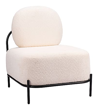 Zuo Arendal Polyester Accent Chair, Vanilla