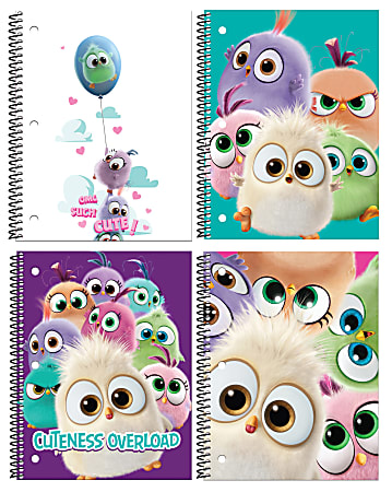 Inkology Spiral Notebooks, 8" x 10-1/2", College Ruled, 140 Pages (70 Sheets), Hatchlings, Pack Of 12 Notebooks