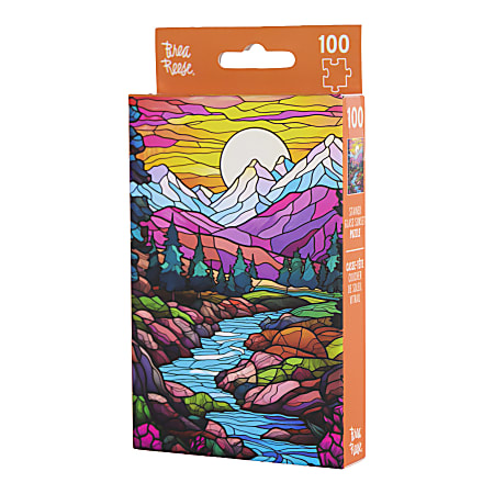Brea Reese 100 Piece Mini Puzzle Stained Glass Sunset 5 x 7 Total Qty 1 ...