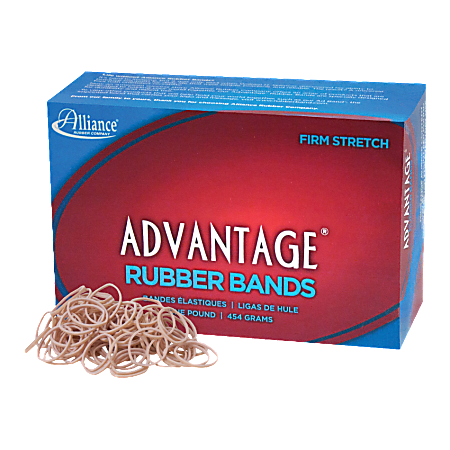 Alliance Rubber Advantage® Rubber Bands, Size 10, 1 1/4" x 1/16", Natural, Box Of 3700