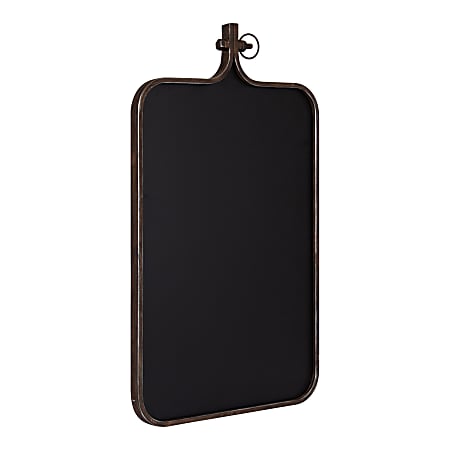 Kate and Laurel Yitro Magnetic Framed Chalkboard, 20” x 35”, Black, Bronze Metal Frame