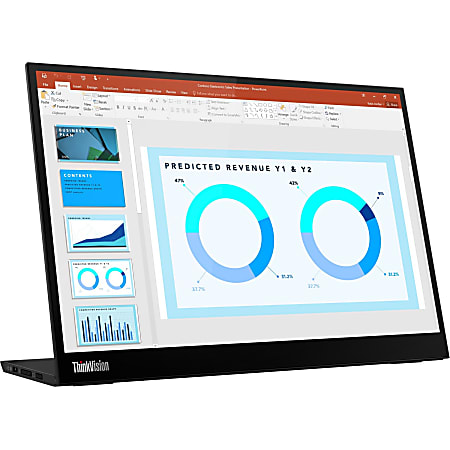 Lenovo ThinkVision M14d 14" Class LED Monitor - 16:10 - Raven Black - 14" Viewable - In-plane Switching (IPS) Technology - 63AAUAR6US