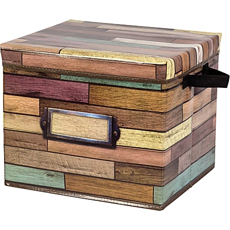 Teacher Created Resources Storage Box With Lid, Medium Size, Brown