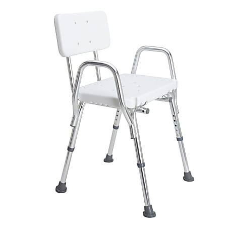 DMI Heavy Duty Bath And Shower Chair With Arm Removable Backrest