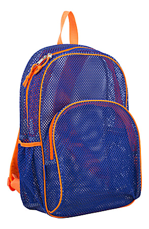 Eastsport Sport Mesh Backpack, Indigo/Orange