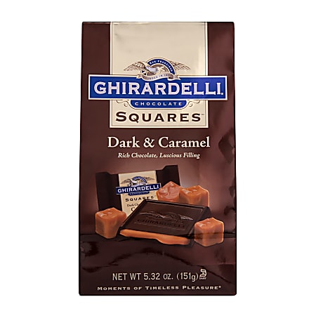 Ghirardelli Dark And Caramel Chocolate Squares, 5.32 Oz, Pack Of 3 Bags