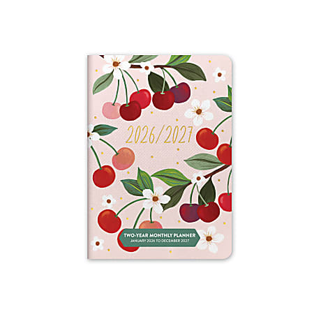 2026-2027 Orange Circle Studio 24-Month Monthly Pocket Planner, 6-1/2" x 4-5/8", Fruit & Flora, January 2026 To December 2027, 26771