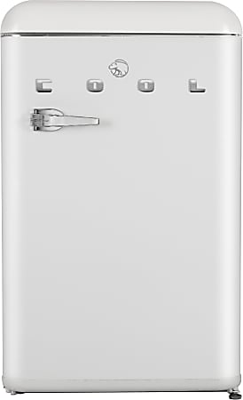 Commercial Cool Retro 4.4 Cu. Ft. Mini All-Refrigerator With 2 Slide-Out Glass Shelves, White