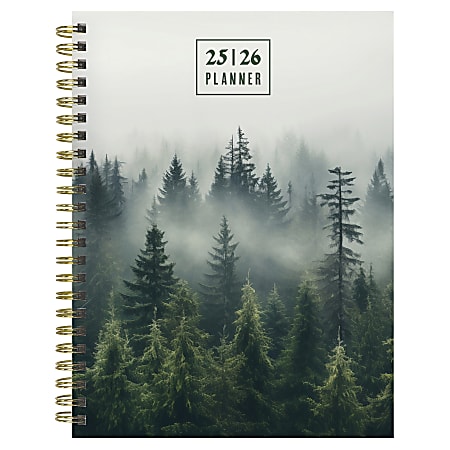2025-2026 TF Publishing Medium Weekly/Monthly Planner, 6-1/2” x 8”, Forest, July 2025 To June 2026