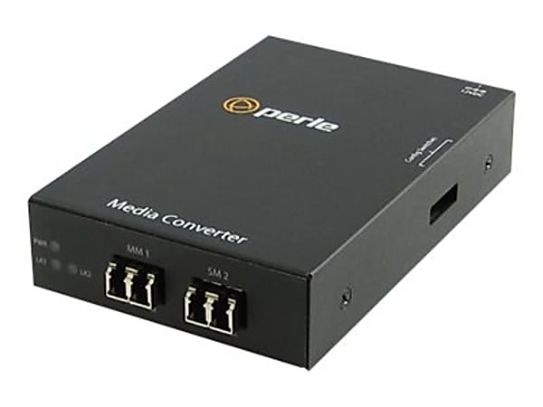 Perle S-1000MM-S2LC120 - Media converter - GigE - 1000Base-SX, 1000Base-EZX - LC multi-mode / LC single-mode - up to 74.6 miles - 850 nm / 1550 nm