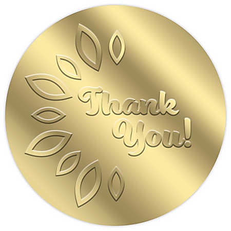 Custom Blind-Embossed Labels And Stickers, Foil Stock, 2-1/8" Circle, Box Of 500 Labels