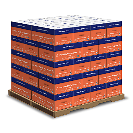 Hammermill® Fore Multi-Use Printer & Copy Paper, 400 Reams, White, Letter (8.5" x 11"), 200000 Sheets Per Pallet, 20 Lb, 92 Brightness