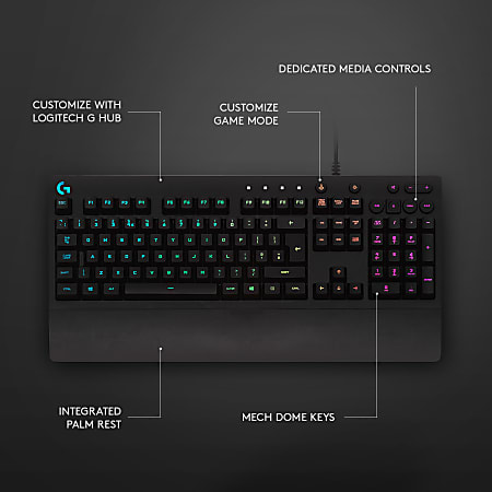 Logitech G213 Prodigy RGB Gaming Keyboard Black 920 008083