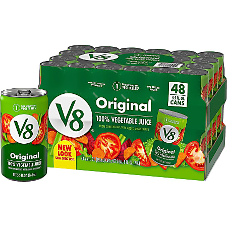V8 Original Vegetable Juice, 5.5 Fl Oz, Carton