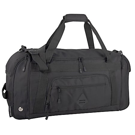 Summit Ridge Polyester Duffel, 12”H x 24”W x 9”D, Black