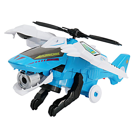 Vivitar Robo Transforming Dino Helicopter With Mist Spray, Blue/Silver
