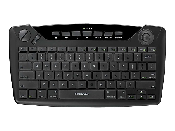 IOGEAR GKB635W - Keyboard - with trackball, scroll wheel - wireless - 2.4 GHz