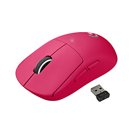 Logitech G Pro X Superlight Wireless Gaming Mouse - Optical -  Cable/Wireless - Rechargeable - Pink - USB - 25600 dpi - 5 Button(s)