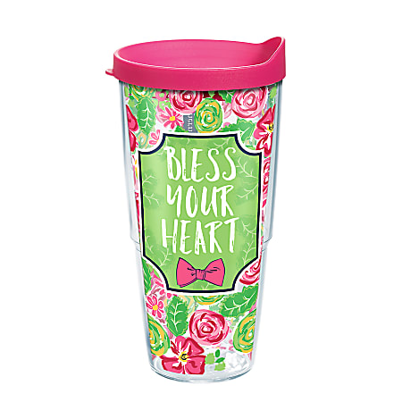 Tervis Tumbler With Lid, 24 Oz, Simply Southern Bless Your Heart