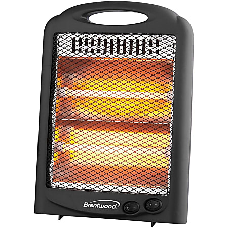 Brentwood H-Q600BK 600-Watt Portable Space Heater - Quartz - Electric - 600 W - 2 x Heat Settings - 600 W - Room - Portable - White