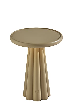 Adesso Mattie Cordless LED Indoor/Outdoor Table Lamp, 10”H, Beige