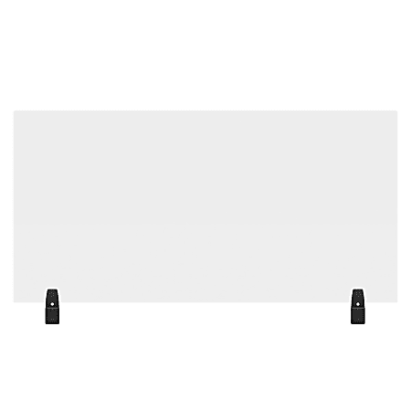 LUX DIVWT Reclaim Acrylic Clamp-On Sneeze Guard Cubicle Wall Extender, 48" x 24", Clear
