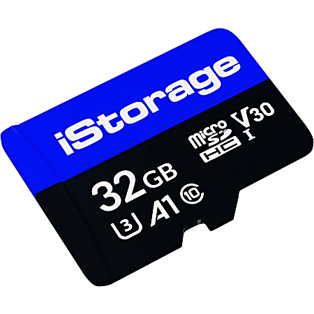 iStorage microSD Card 32GB | Encrypt data stored on iStorage microSD Cards using datAshur SD USB flash drive | Compatible with datAshur SD drives only - 100 MB/s Read - 95 MB/s Write