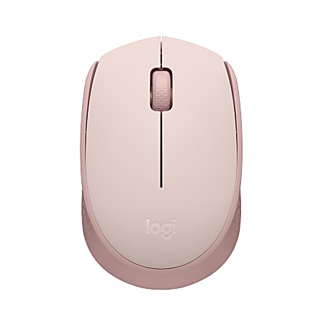 Logitech M170 Mouse - Optical - Wireless - Radio Frequency - 2.40 GHz - Rose - USB - Symmetrical