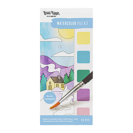 Brea Reese Packable Painting Bookmark Kit, Winter, Kit Of 13 Pieces