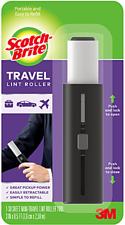 Scotch-Brite Mini Lint Roller, 30 Sheets Per Roller