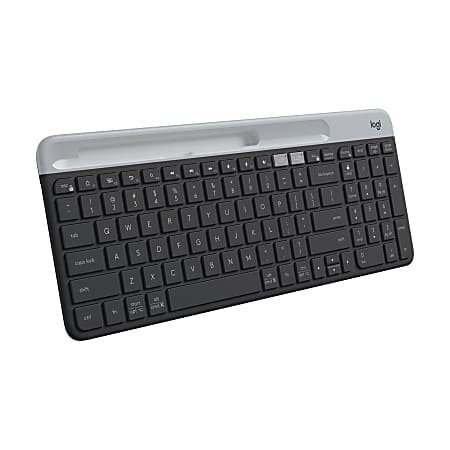 Logitech K585 Keyboard - Wireless Connectivity - Bluetooth/RF - Windows 10, Windows 11, Linux, ChromeOS, Mac OS X 10.15 Catalina, iPadOS 14, iOS 14 - English - Desktop Computer, Tablet PC, Notebook, Smartphone - PC, Mac - Graphite