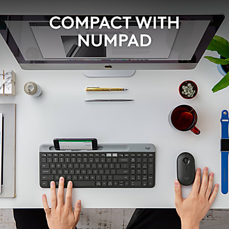 K⑤ Logitech K585 Multi Device Slim Wireless Keyboard Built in Cradle