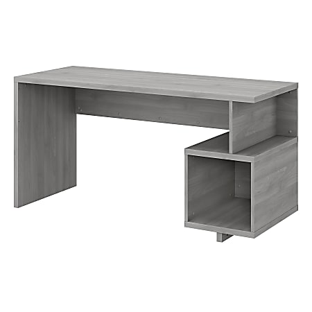 kathy ireland® Home by Bush Furniture Madison Avenue 60"W Writing Desk With Storage Cubby, Modern Gray, Standard Delivery