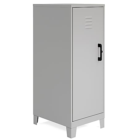 LYS SOHO Locker - 3 Shelve(s) - for Office, Home, Classroom, Playroom, Basement, Garage, Cloth, Sport Equipments, Toy, Game - Overall Size 42.5" x 14.3" x 18" - Silver - Steel