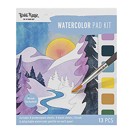 Brea Reese Packable Painting Bookmark Kit, Winter Wonderland, Kit Of 13 Pieces