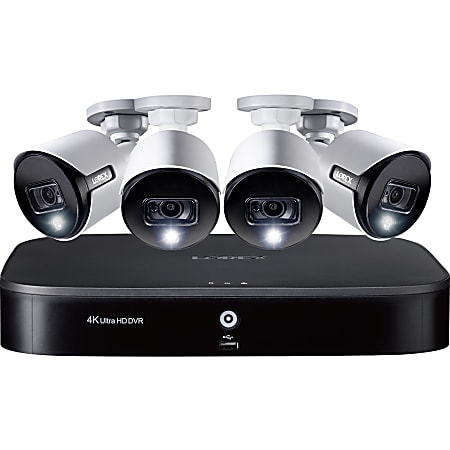Lorex Video Surveillance System - 2 TB HDD - Digital Video Recorder, Camera - 3840 x 2160 Camera Resolution - HDMI - 4K Recording - Google Assistant, Alexa Supported