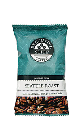 Executive Suite® Coffee Single-Serve Coffee Packets, Seattle Roast, Carton Of 42