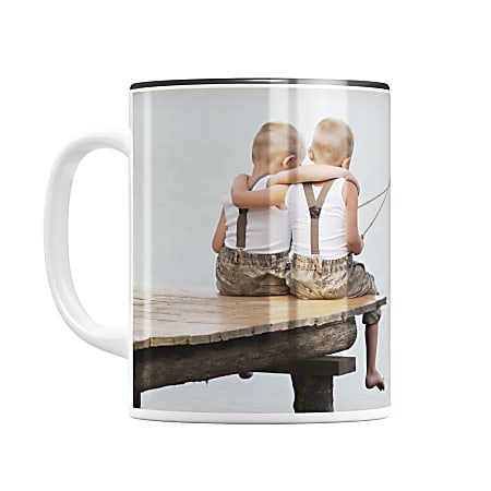 Custom Create Your Own, Photo Ceramic Coffee Mug, 2-Tone White Exterior With Interior Color,  11-oz.