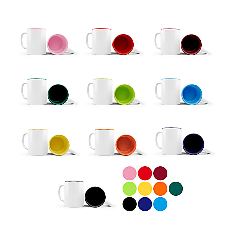 Custom Create Your Own Photo Ceramic Coffee Mug 2 Tone White Exterior ...