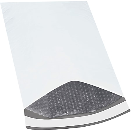 Partners Brand eCom Bubble-Lined Poly Mailers, 12 1/2" x 19", White, Case Of 50