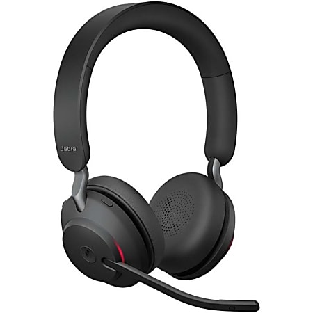 Jabra Evolve2 65 Headset with Desk Stand – Stereo – USB Type A – Wireless – Bluetooth – Over-the-head – Binaural – Supra-aural – Black
