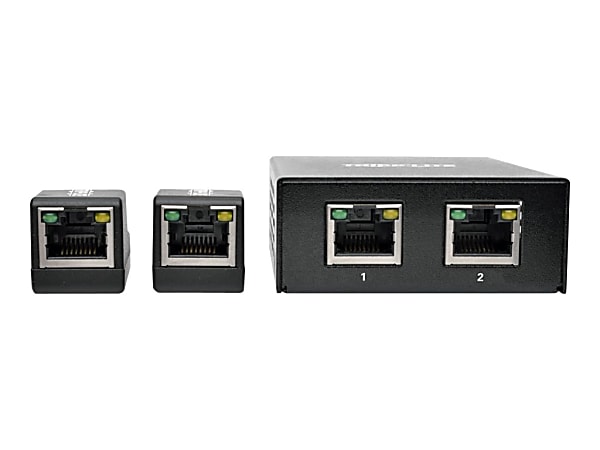 Eaton Tripp Lite Series 2-Port HDMI over Cat5/Cat6 Extender Kit, Power over Cable, Box-Style Transmitter, 2 Mini Receivers, 1080p @ 60 Hz, TAA