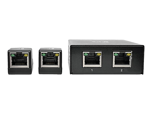 Eaton Tripp Lite Series 2-Port HDMI over Cat5/Cat6 Extender Kit, Power over Cable, Box-Style Transmitter, 2 Mini Receivers, 1080p @ 60 Hz, TAA