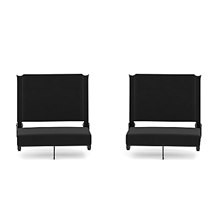 Flash Furniture Grandstand Comfort Seats, Black, Set Of 2 Seats