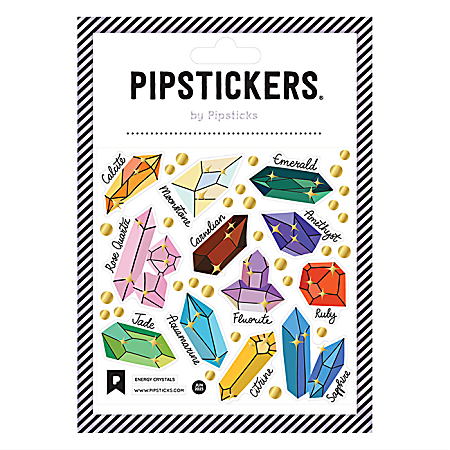 Pipsticks Decorative Stickers, 4" x 4", Energy Crystals