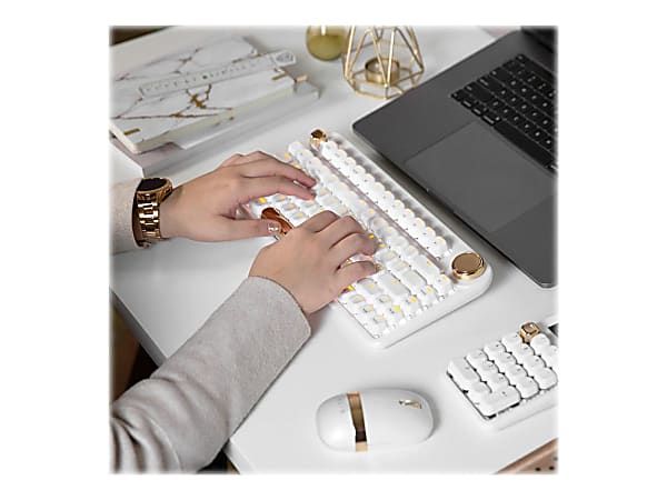 AZIO IZO Wireless Mechanical Keyboard White Blossom AZI917800F060