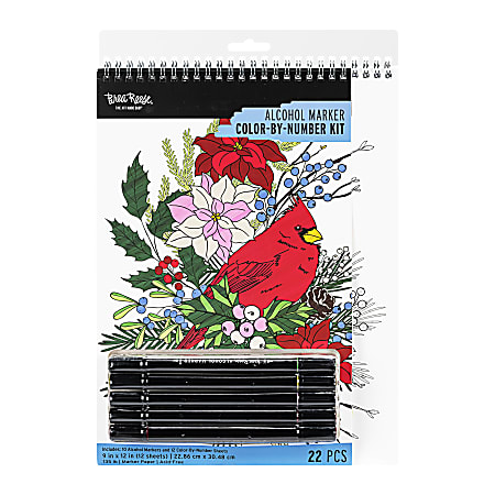 Brea Reese Holiday Birds &amp; Botanicals Color-by-Number Kit
